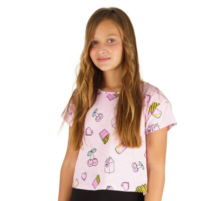 Rosa Mädchen-T-Shirt Ref: 79090