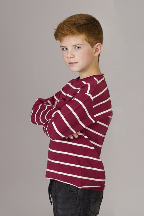 Boy's striped pocket t-shirt Ref: 83450