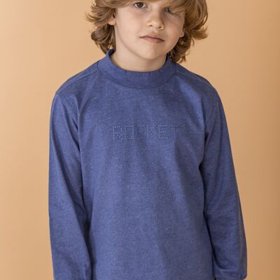 T-shirt da bambino in cotone blu Rif: 83104