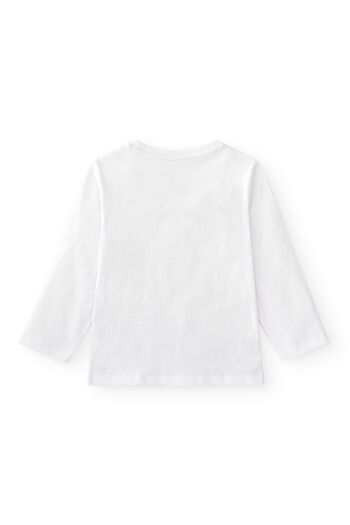 T-shirt garçon blanc avec dessin Réf : 86487 2