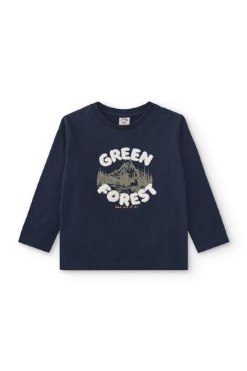 T-Shirt Garçon Green Forest Marine Réf : 86482 2