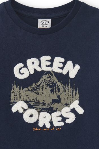 T-Shirt Garçon Green Forest Marine Réf : 86482 5