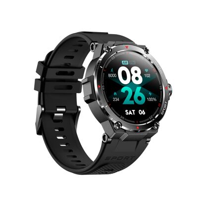 Smartwatch con GPS e schermo Amoled HD nero