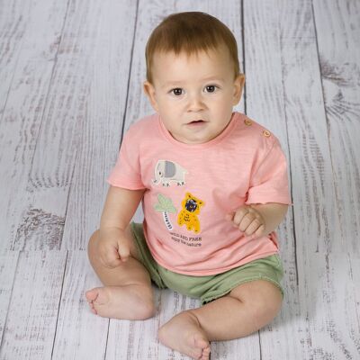 Orangefarbenes T-Shirt für Neugeborene Ref: 84158