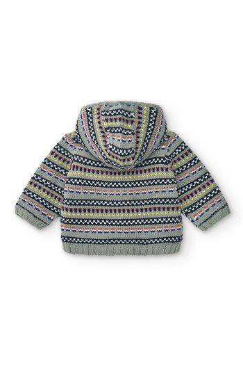 Cardigan bébé multicolore avec fourrure à l'intérieur Réf : 77034 4