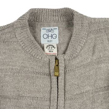 Cardigan zippé gris garçon Réf : 77420 7