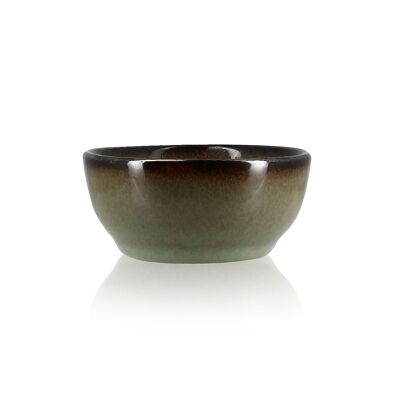 8cm pokebowl bowl in green stoneware 100 ml