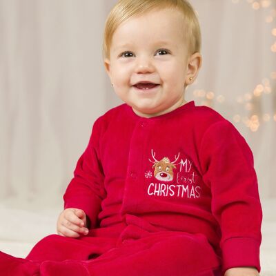 Confezione di tutine rosse natalizie per neonato Rif: 83160