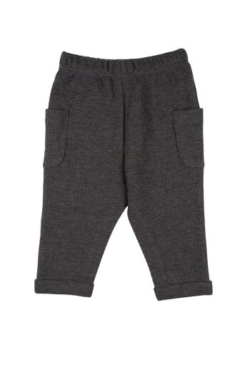 Pantalon bébé anthracite avec poches Réf : 83001 2