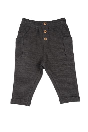 Pantalon bébé anthracite avec poches Réf : 83001 3