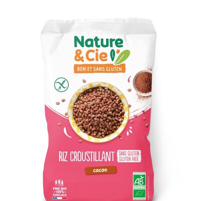 Knuspriger biologischer und glutenfreier Kakaoreis Nature & Cie