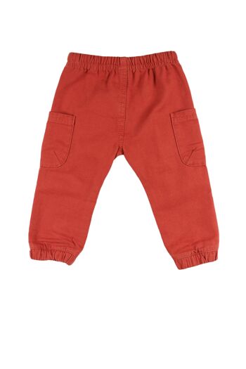 Pantalon bébé orange avec poches 4