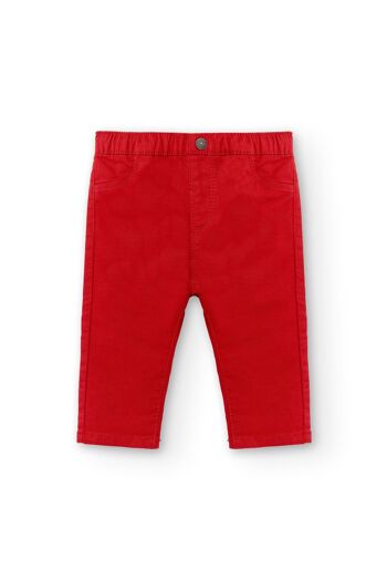 Pantalon bébé rouge basique Réf : 77155 2