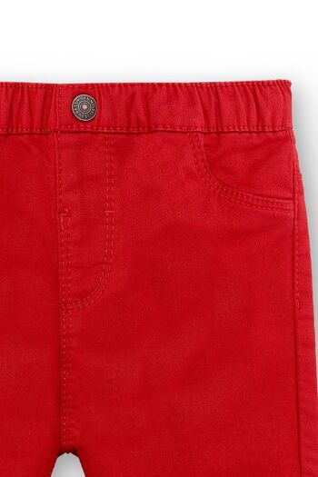 Pantalon de bébé rouge basique 4