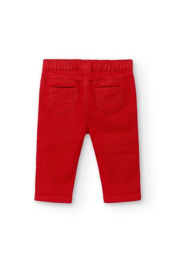 Pantalon de bébé rouge basique 5