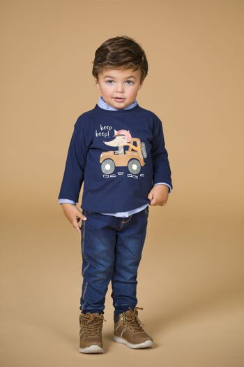 Pantalon bébé texan avec poches Réf : 83002 1