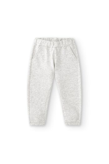 CHG Pantalon gris en peluche fille 3