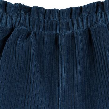 Pantalon fille en velours côtelé bleu Réf : 77247 4