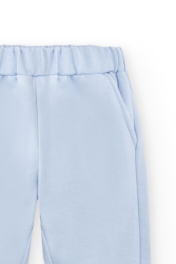 Pantalon fille bleu clair 6