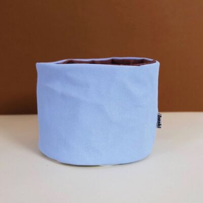 Plant Basket - Bio Cotton - Natural Sky Blue - 22 x 20 cm