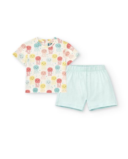 Printed baby t-shirt and shorts set Ref: 87386