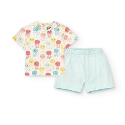 Bedrucktes Baby-Set aus T-Shirt und Shorts Ref: 87386