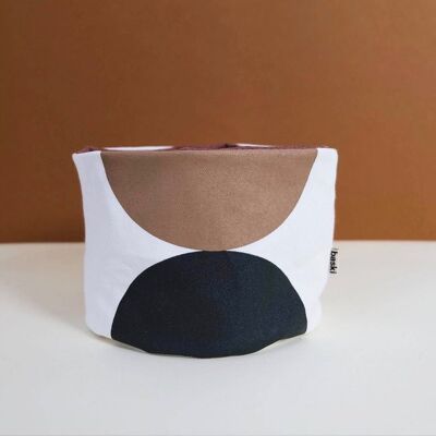 Plant Basket - Organic Cotton - Round Hazelnut Brown - 22 x 20 cm