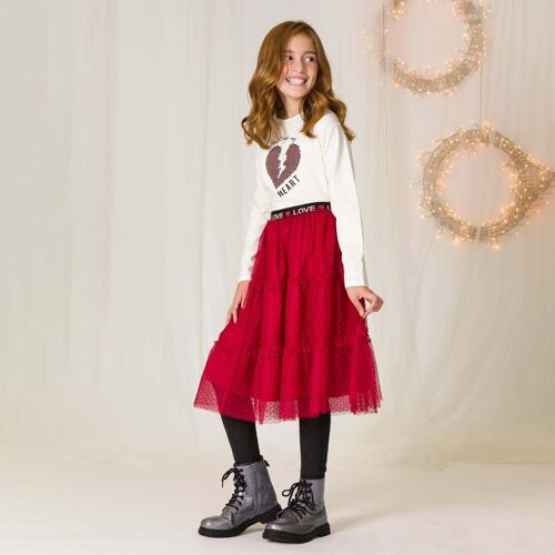 Girl's red skirt Ref: 83343