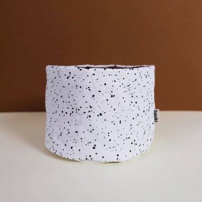 Plant Basket - Bio Cotton - Speckle Botanic Black - 22 x 20 cm