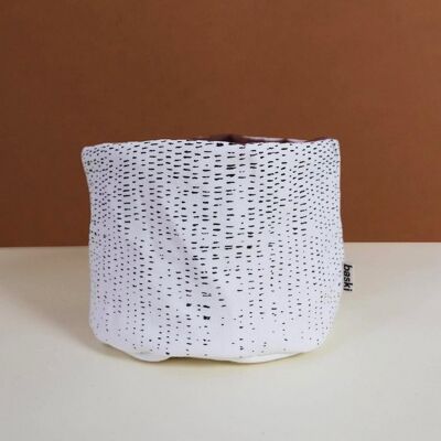 Plant Basket - Organic Cotton - Licorice Botanic Black - 22 x 20 cm