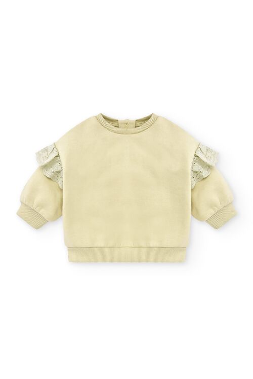 Yellow ruffled baby sweatshirt Ref: 83240