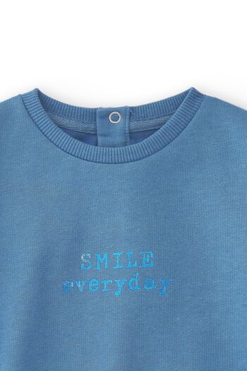 Sweat bébé Smile bleu Réf : 83003 4