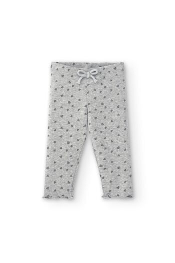 Legging bébé gris tricoté 1