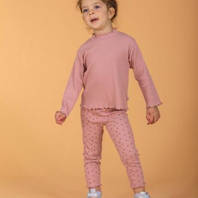 Leggings rosa per bebè con cuori Rif: 83006