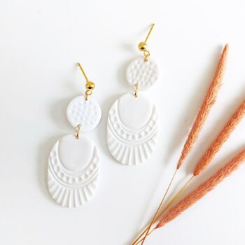 White and gold earrings - N°02 1