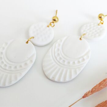 White and gold earrings - N°02 2