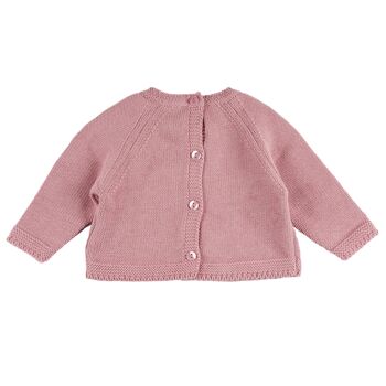 Pull naissance rose détail coeur Réf : 77045 3