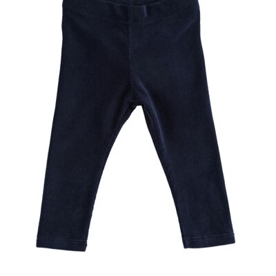 Legging bébé en velours côtelé bleu Réf : 77529