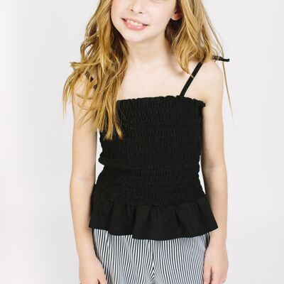 T-shirt fille noir Réf : 79092