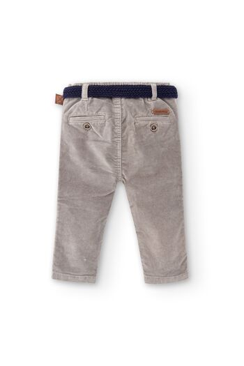 Pantalon bébé gris avec ceinture Réf : 77168 4