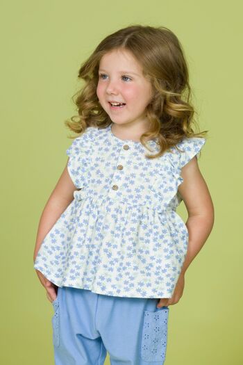 Blouse bébé imprimé fleuri Réf : 87332 1