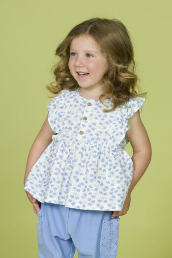 Blouse bébé imprimé fleuri Réf : 87332 5