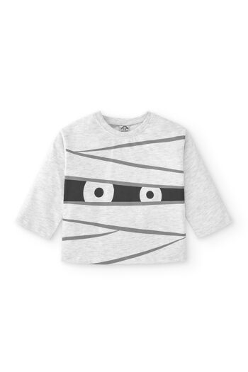 T-shirt bébé gris avec dessin maman Réf : 86245 2