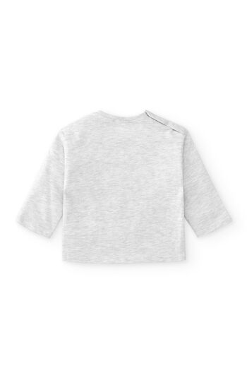 T-shirt bébé gris avec dessin maman Réf : 86245 3