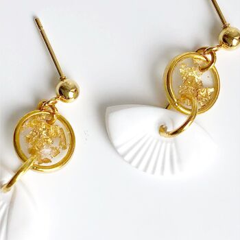 White and gold earrings - N°06 2