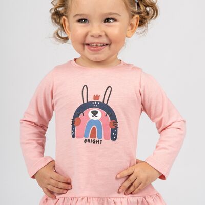 Rosa Häschen-Baby-T-Shirt Ref: 83598