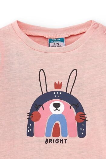 T-shirt Bébé Lapin Rose Réf : 83598 5