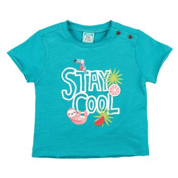 T-shirt bébé turquoise Réf : 78538 1