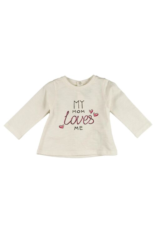 Ecru baby long sleeve t-shirt Ref: 77633