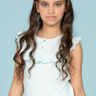 T-shirt da bambina acquamarina Rif: 87472